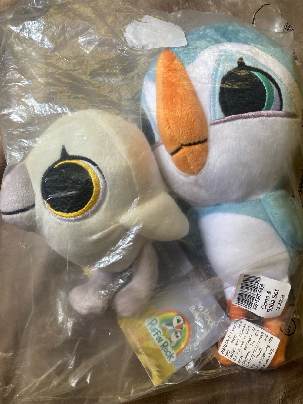 Cartoon Saloon Puffin Rock Plush Set Oona & Baba - NWT -